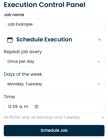 Ejecutar el trabajo una vez al día