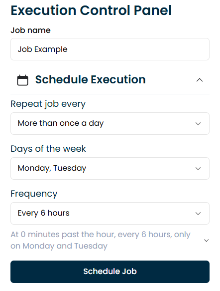 Ejecutar trabajo múltiples veces por día